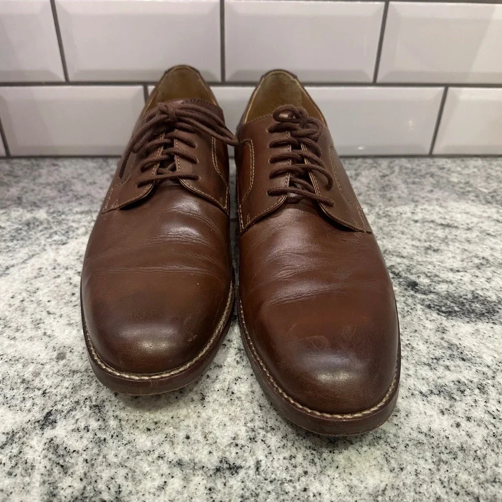 Johnston & Murphy Brown Leather Oxford Dress‎ Shoes Mens Sz 11.5